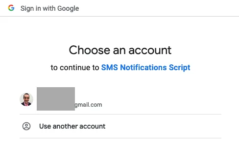 Apps Script Authorisation dialogue 2