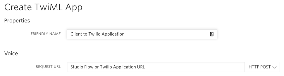 TwiML App Example