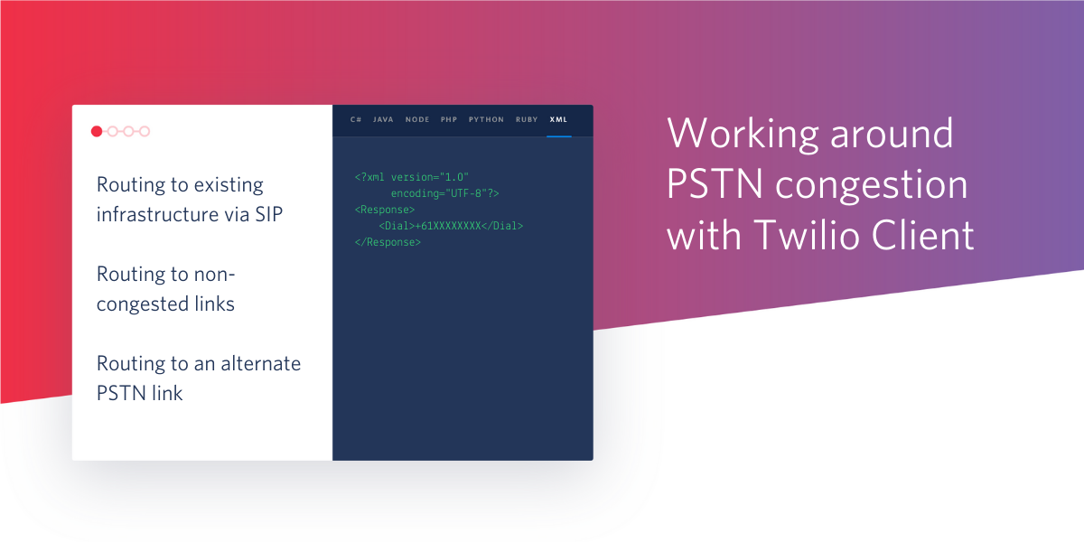 Working around PSTN congestion with Twilio Client Working around PSTN congestion with Twilio Client